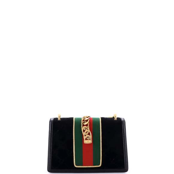 Gucci Sylvie Shoulder Bag Gg Velvet #206886G10B - Picture 3 of 6